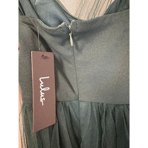 Lulu's Green Formal Long Gown Women's Size Medium New With Tags Party Holiday - Picture 5 of 8